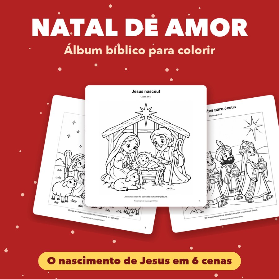 Álbum Natal de Amor para colorir
